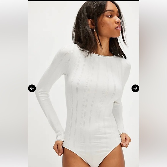 Intimately Playing Favorites Bodysuit - White  XS/SM Retail $68 - Picture 4 of 6
